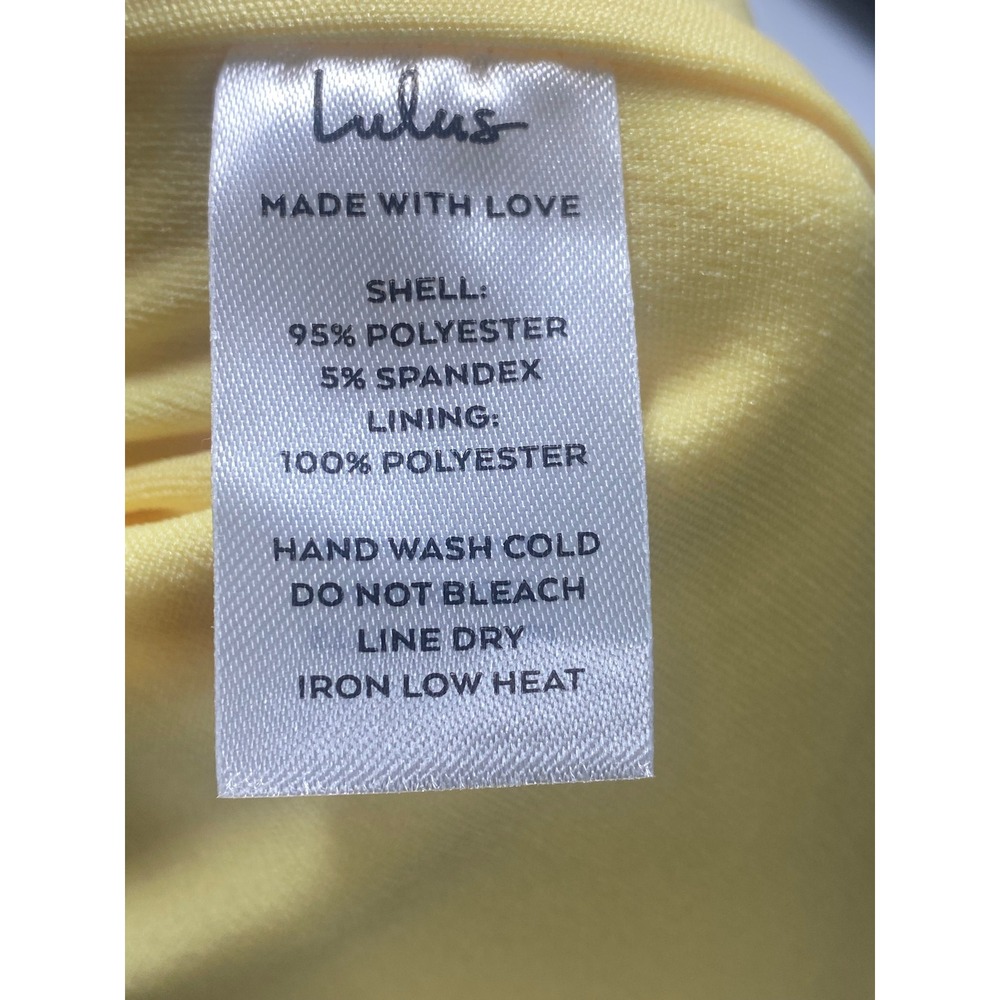 Lulus Pale Yellow Off the Shoulder Knotted Midi Dress D3761 Womens Size L - Picture 6 of 8